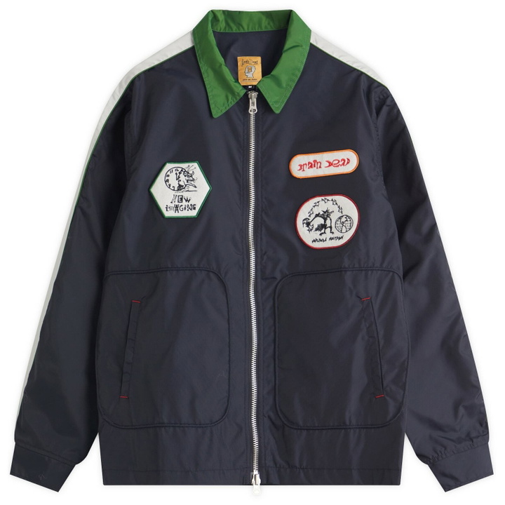 Photo: Brain Dead Men's Meltdown Racing Jacket in Navy