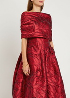 Talbot Runhof Patterned-jacquard Woven Stole - Red - One Size