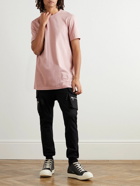 DRKSHDW by Rick Owens - Level Webbing-Trimmed Panelled Cotton-Jersey T-Shirt - Pink