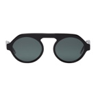 Thom Browne Black and Dark Grey TB-413 Sunglasses