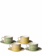 POLSPOTTEN - Set Of 4 Chess Set Teacups