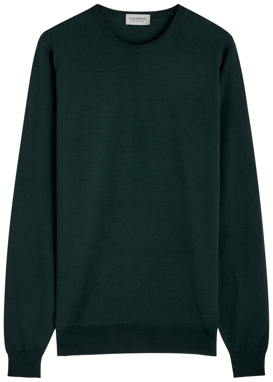 John Smedley Lundy Wool Jumper Dark Green