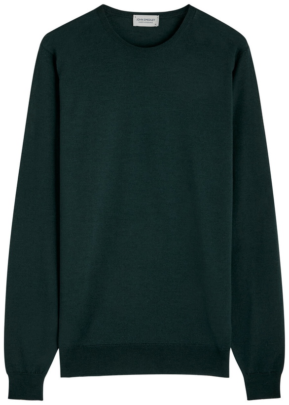 Photo: John Smedley Lundy Wool Jumper Dark Green