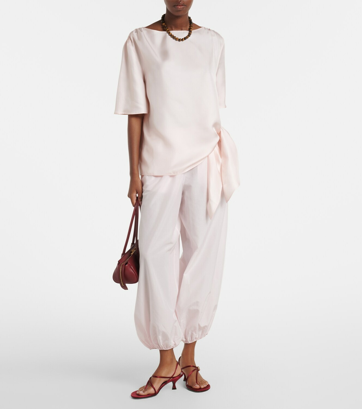 Loulou de Saison Mano silk satin top