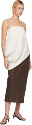 St. Agni Off-White Cloud Asymm Drape Top