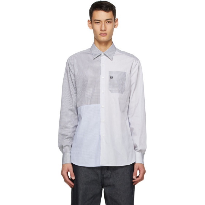 Photo: Loewe Blue and White Patchwork Shirt