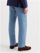 ANDERSON & SHEPPARD - Linen Trousers - Blue