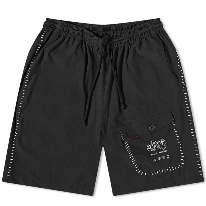 Photo: Space Available Men's Recycled Work Short in Black