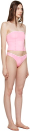 Frankies Bikinis SSENSE Exclusive Pink Peace & Enzo Bikini