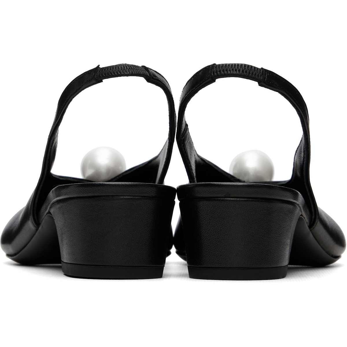 Sandy Liang Black Pearl Slingback 40 Heels