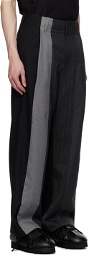 Feng Chen Wang Black & Gray Multi Paneled Trousers