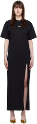 MSGM Black Oversized Maxi Dress