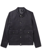 Brioni - Linen and Cotton-Blend Overshirt - Black