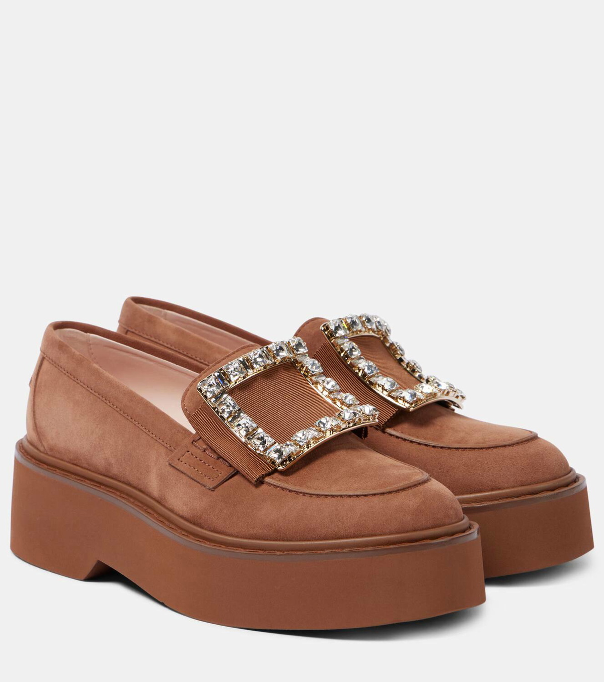 Roger Vivier Viv' Rangers patent leather platform loafers