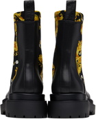 Versace Jeans Couture Black Drew Ankle Chelsea Boots