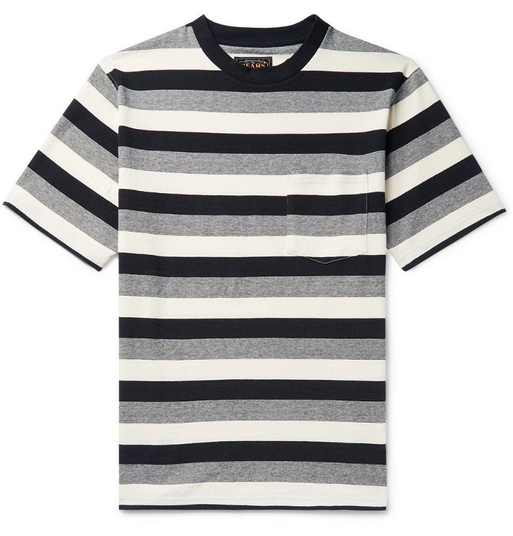 Photo: Beams Plus - Striped Cotton-Jersey T-Shirt - Black