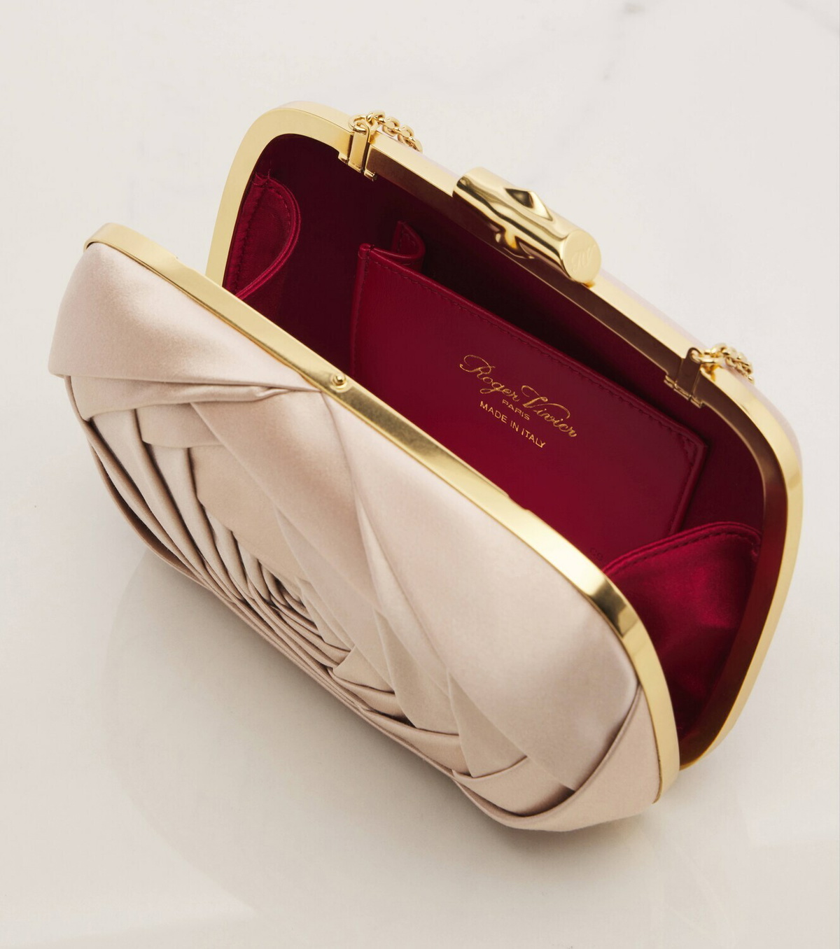 Roger Vivier Rose Vivier satin clutch