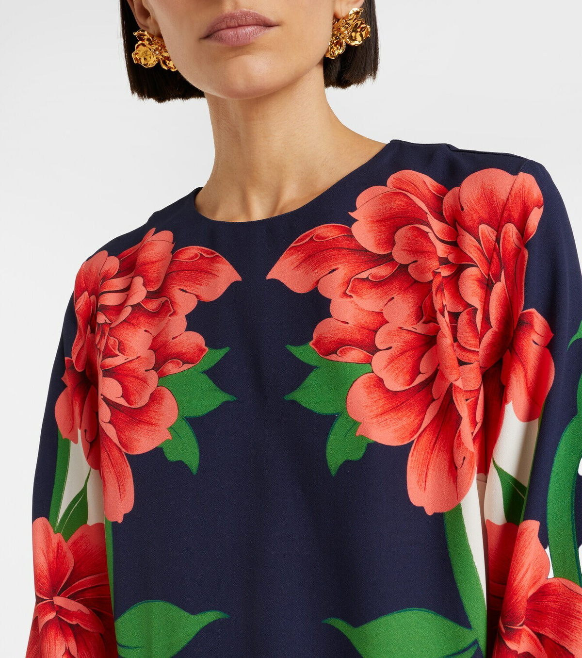 La DoubleJ Supremes printed satin minidress