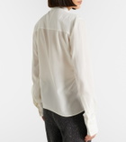 McQueen Tie-neck crêpe de chine blouse