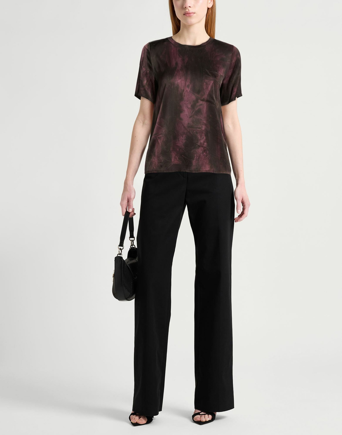 Manila Grace Womens Top Burgundy