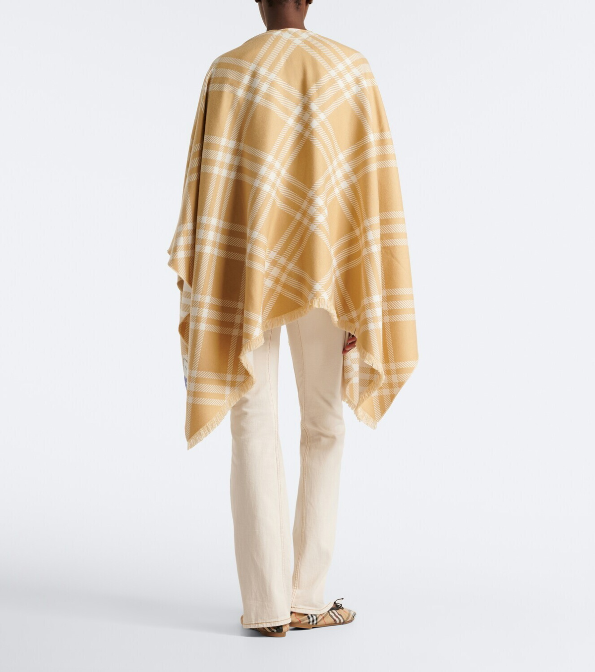 Burberry Burberry Check wool, silk, and cashmere cape