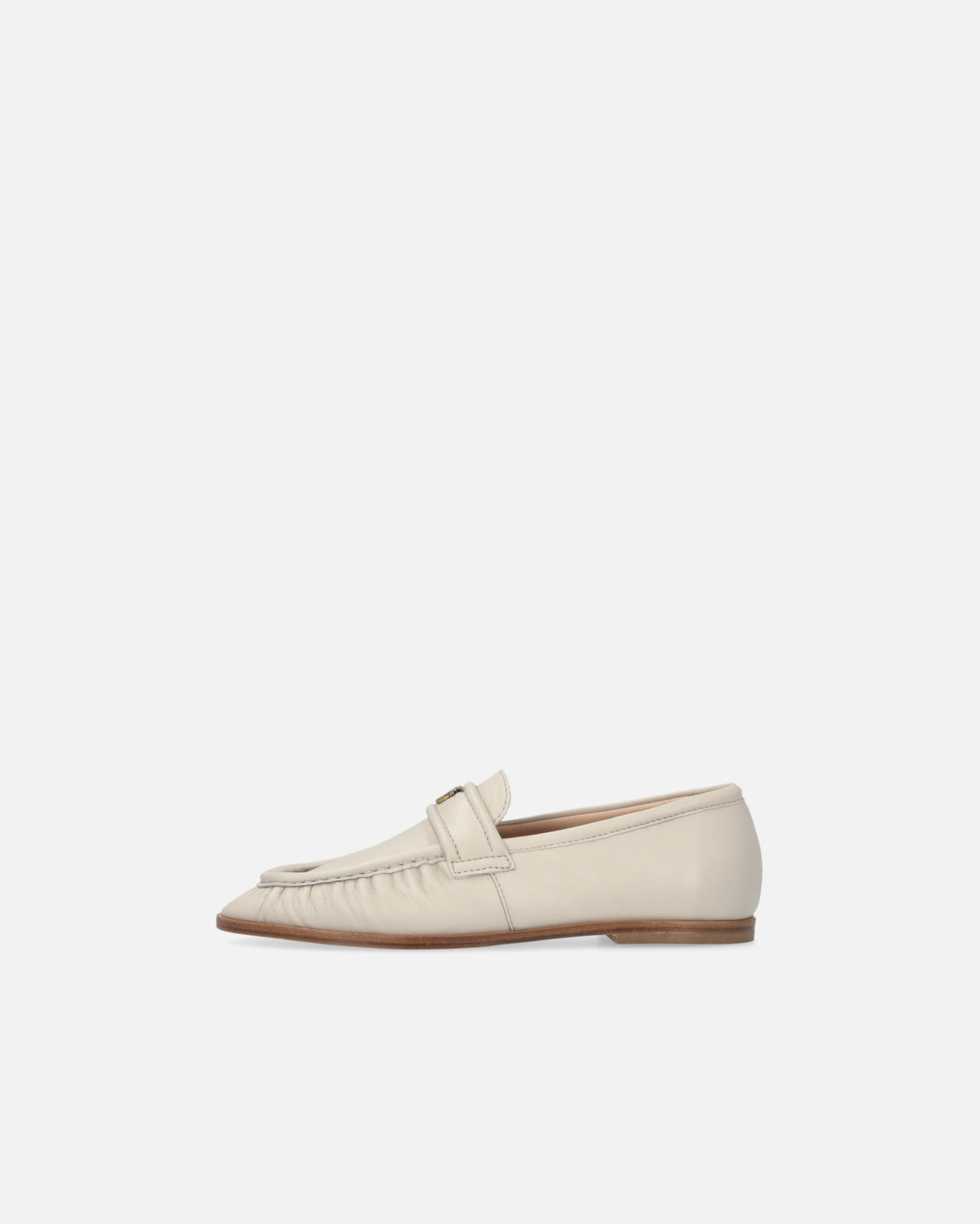 Pinko Nappa Leather Moccasins With Logo Yoghurt
