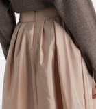 'S Max Mara Effetto pleated taffeta midi skirt