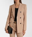 Sportmax Double-breasted virgin wool blazer
