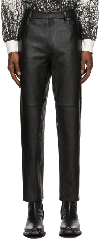 Photo: Han Kjobenhavn SSENSE Exclusive Black Leather Pants