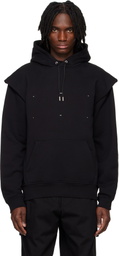 HELIOT EMIL Black Outline Logo Hoodie