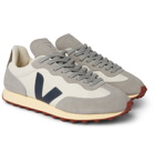 Veja - Rio Branco Leather and Rubber-Trimmed Hexamesh and Suede Sneakers - Gray