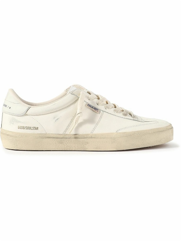 Photo: Golden Goose - Soul-Star Distressed Leather Sneakers - Neutrals