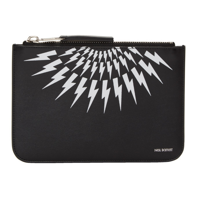 Photo: Neil Barrett Black and White Medium Zip Pouch