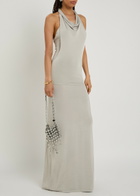 Aya Muse Sereno Halterneck Knit Maxi Dress White