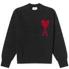 AMI Paris AMI ADC Crew Knit Sweater in Black