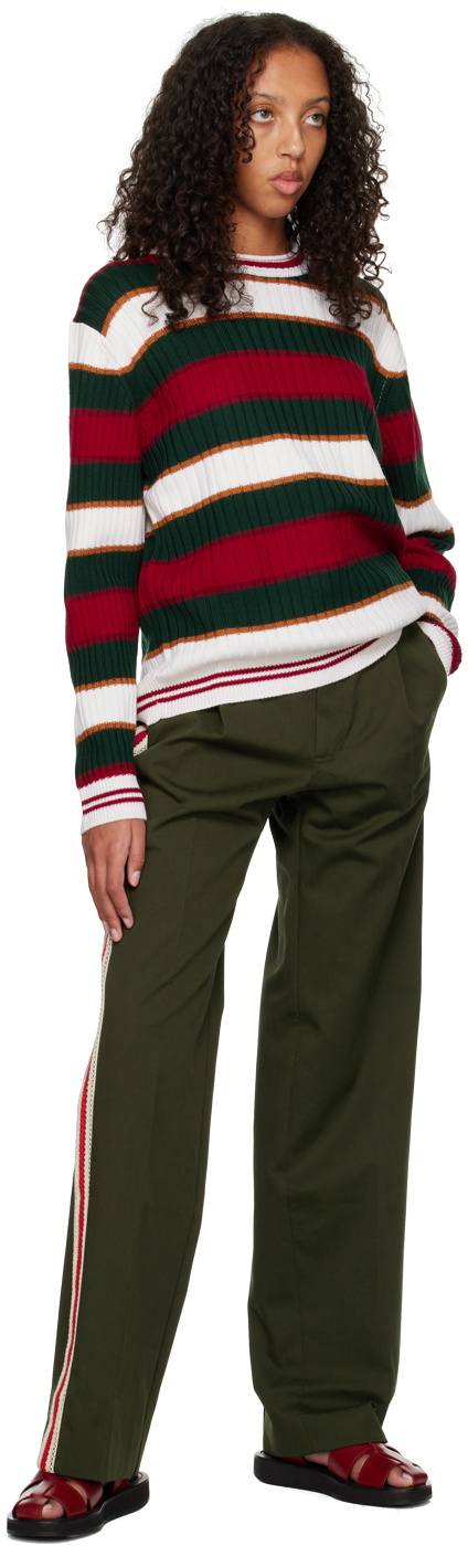 Wales Bonner SSENSE Exclusive Khaki Harmonic Trousers Wales