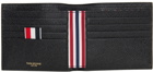 Thom Browne Black Debossed 4-Bar Wallet