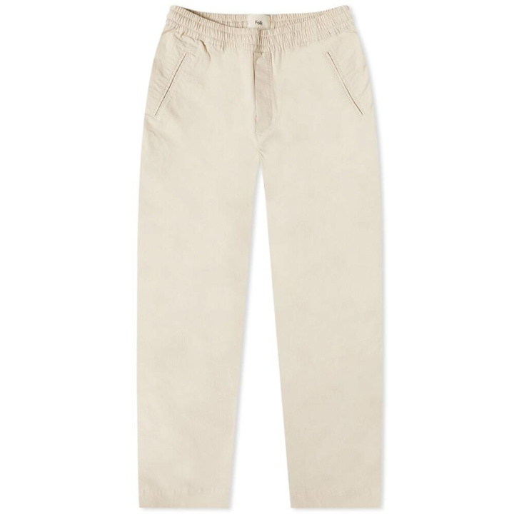 Photo: Folk Men's Drawcord Assembly Pant in Sand Ripstop