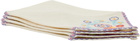 Bode Four-Pack Off-White Garden Party Cocktail Napkins