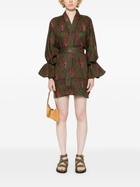 Maison La Plage Green Ravello Linen Mini Dress