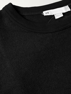 Y-3 - Optimistic Illusions Embroidered Wool-Blend Jersey Sweatshirt - Black