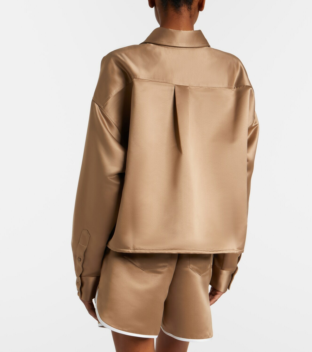 The Frankie Shop Arlen satin shirt