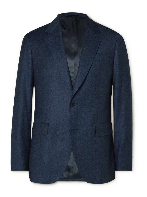 Photo: Paul Smith - Wool and Cashmere-Blend Flannel Blazer - Blue