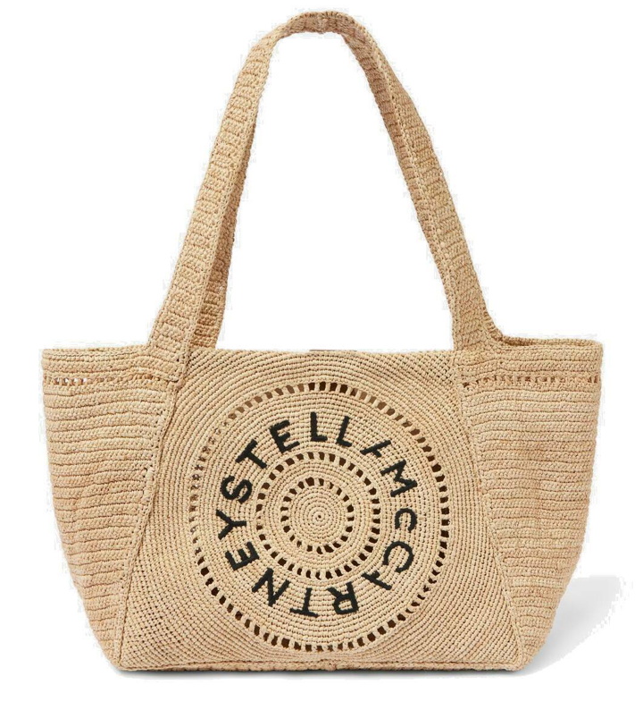 Photo: Stella McCartney Logo raffia tote bag