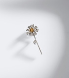 Yvonne Léon Marguerite 9kt white gold single earring with diamonds and citrines