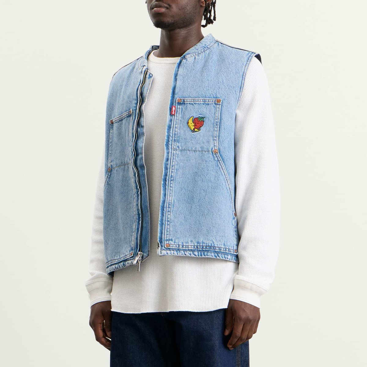 Levi's Men's x Sky High Farm Universe Vest in Mid Stone Wash