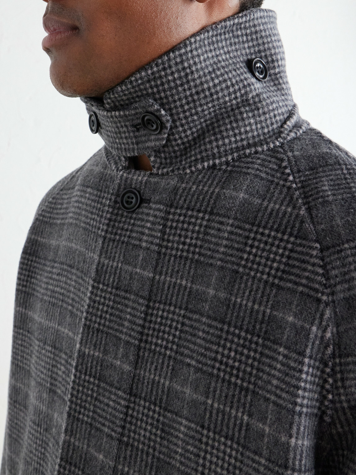 Hartford - Graig Wool-Blend Checked Coat - Gray