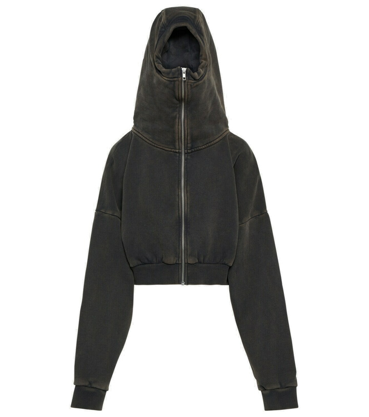 Photo: Entire Studios Cropped zip-up cotton hoodie