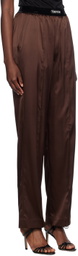 TOM FORD Brown Stretch Silk Pyjama Pants