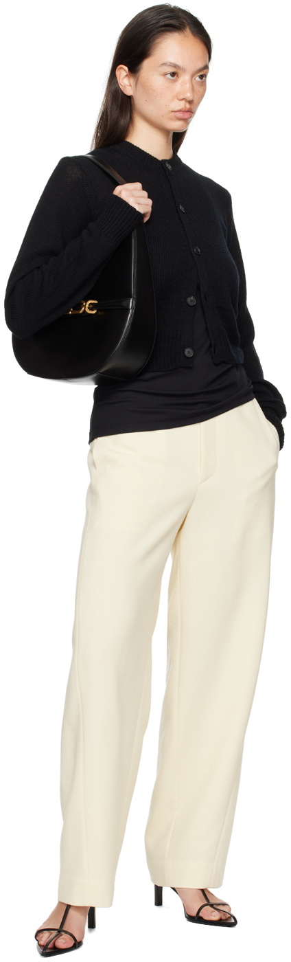 AURALEE Off-White Tense Wool Double Cloth Trousers